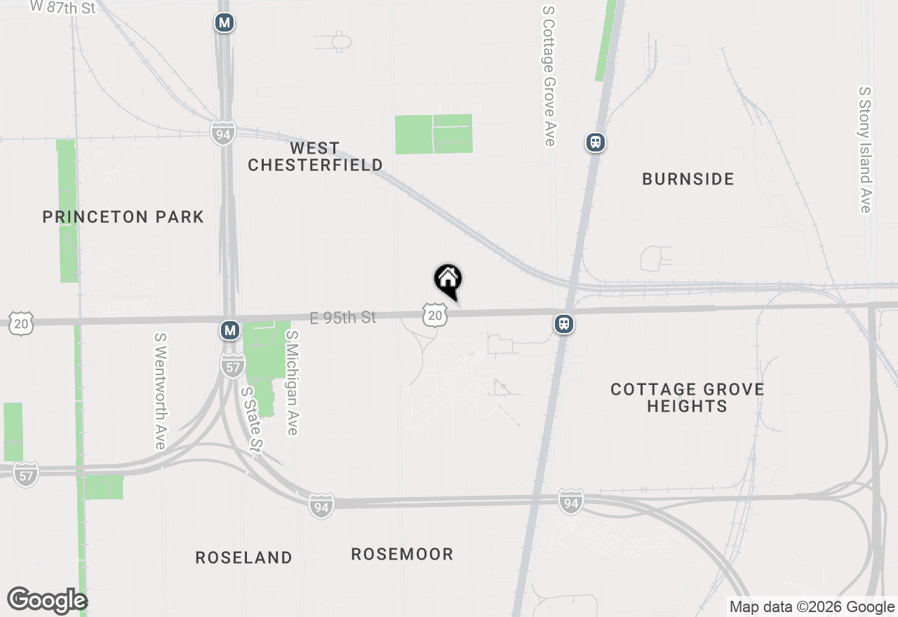 Map of 514 E 95th Street, Chicago, IL 60619
