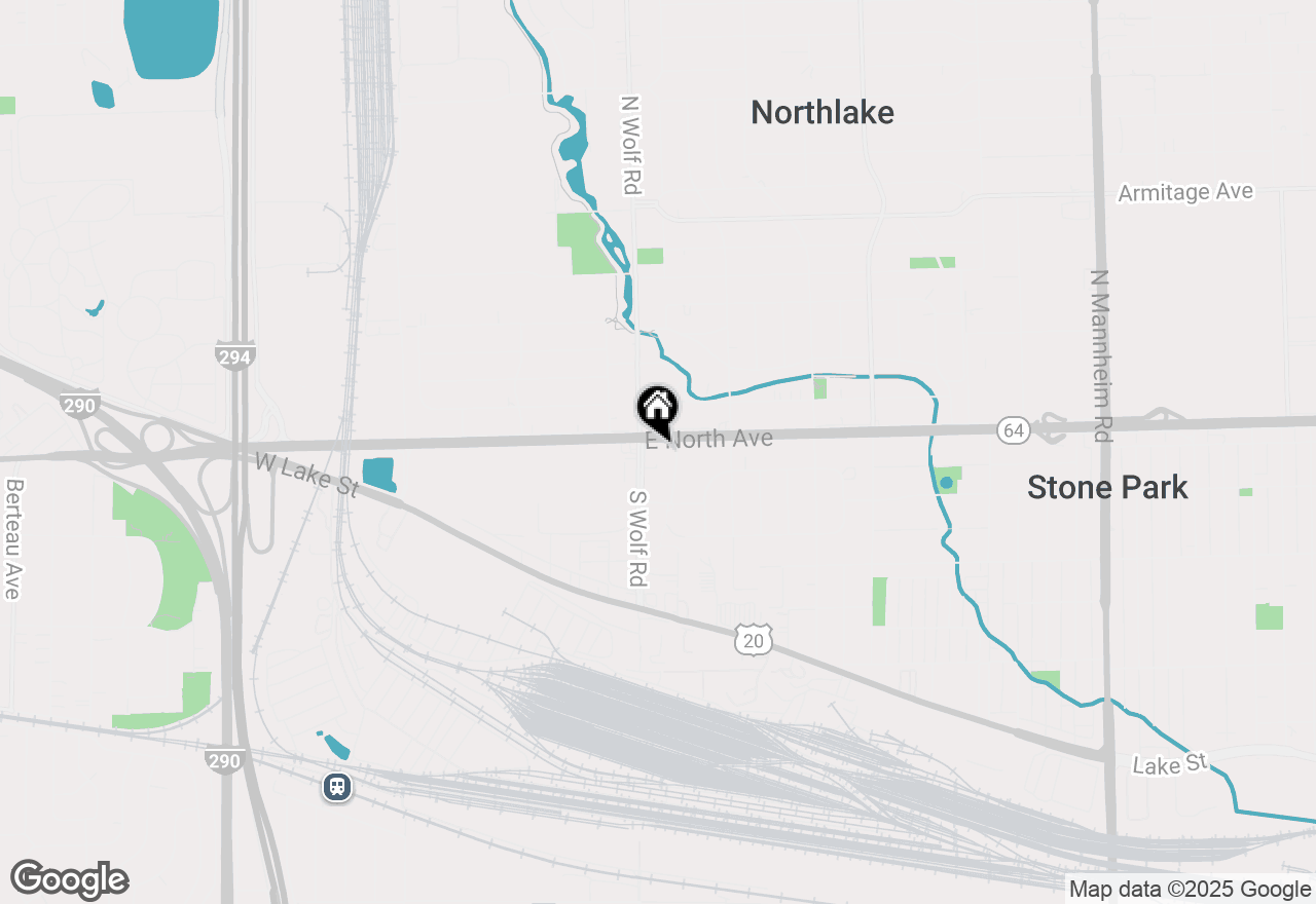 Map of 305 1/2 E North Avenue, Northlake, IL 60164