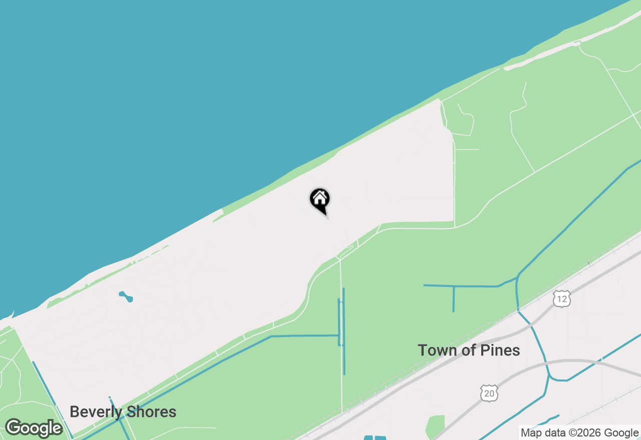 Map of 10 S Oval Avenue, Beverly Shores, IN 46301
