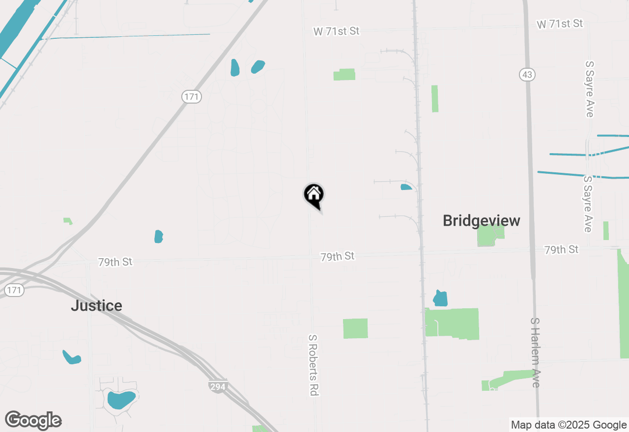 Map of 7727 S Roberts Road, Bridgeview, IL 60455