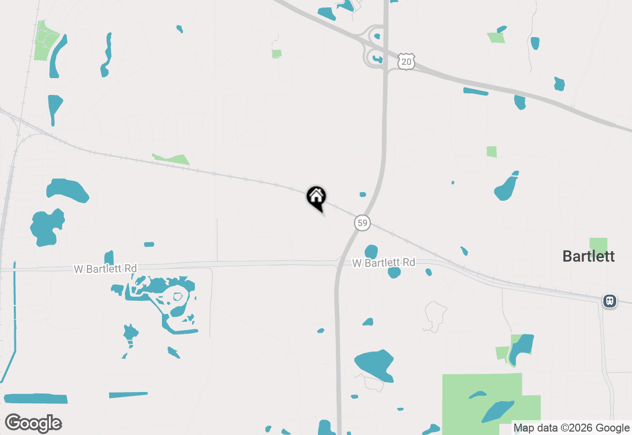 Map of 1108 Bluebell Lane, Bartlett, IL 60103