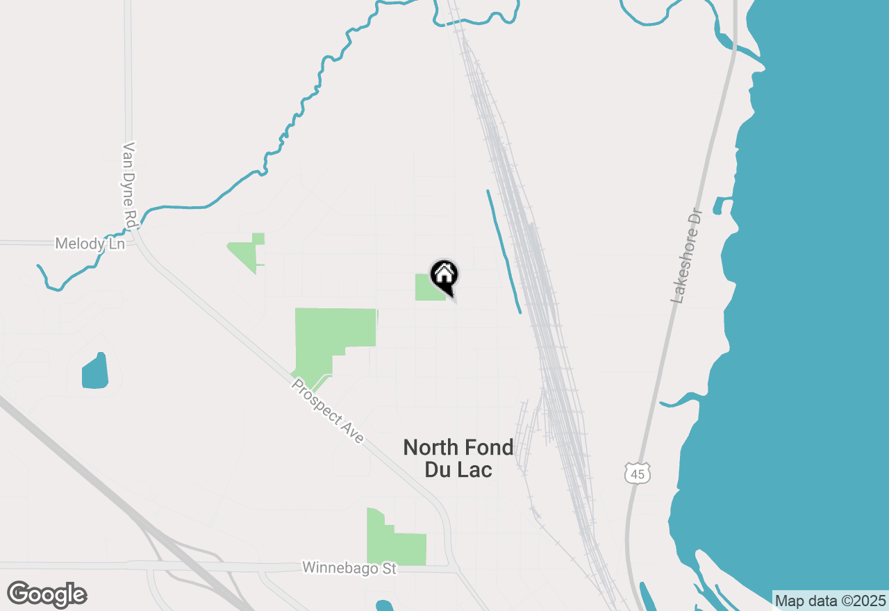 Map of 130 Clinton St, North Fond Du Lac, WI 54937