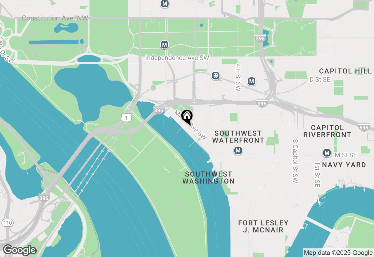Map of 45 Sutton Square Sw #602, Washington, DC 20024