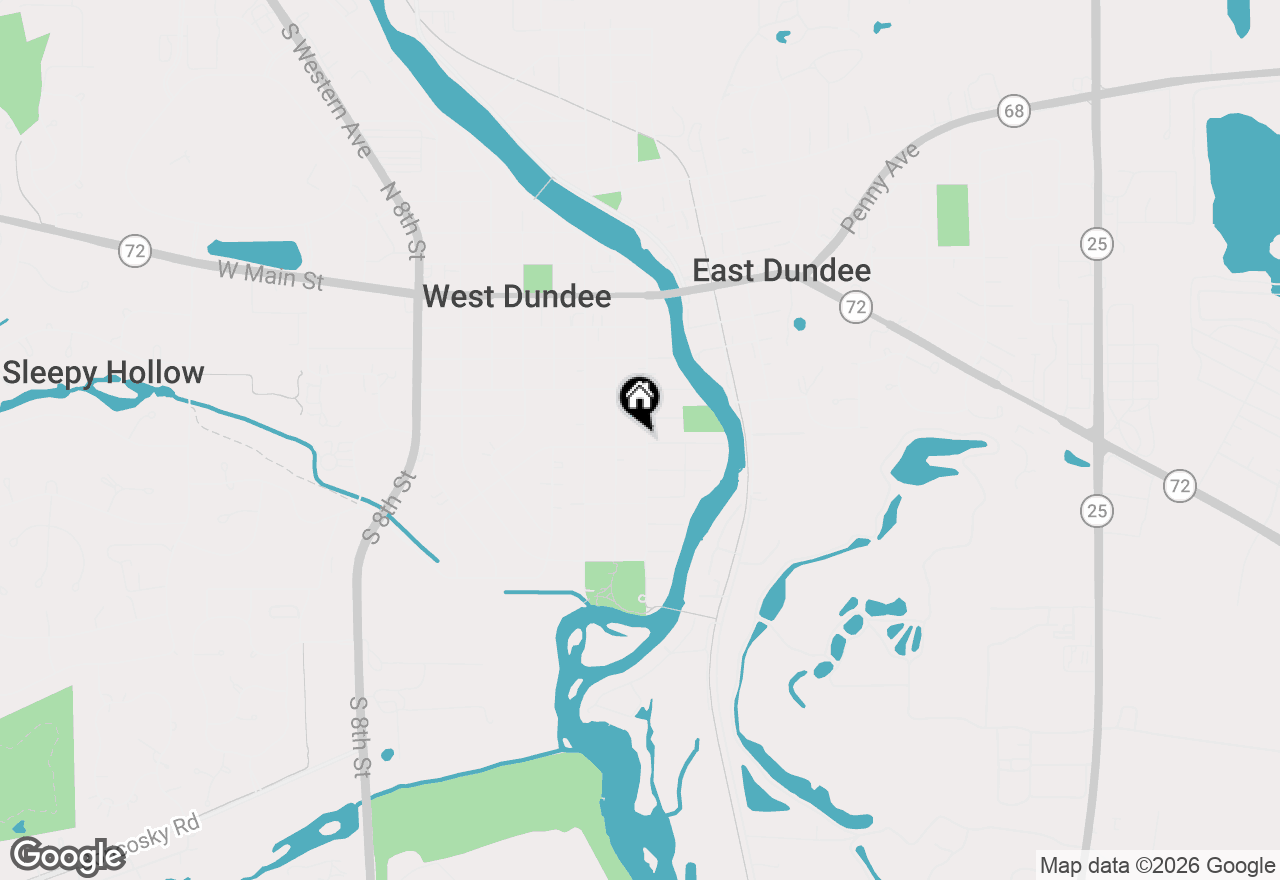 Map of 438 S 1st Street, West Dundee, IL 60118