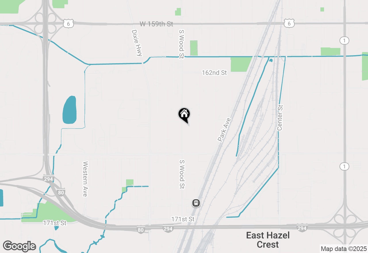 Map of 16521 Wood Street, Markham, IL 60428