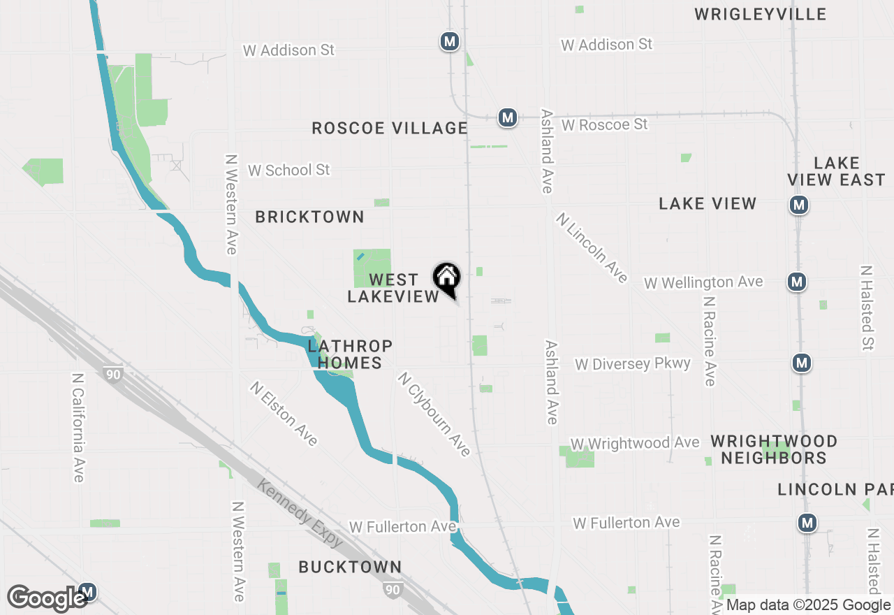 Map of 1835 W Oakdale Avenue #E, Chicago, IL 60657