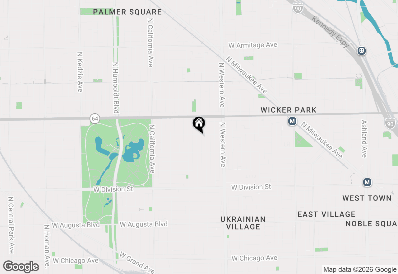 Map of 1455 N Maplewood Avenue #2E, Chicago, IL 60622