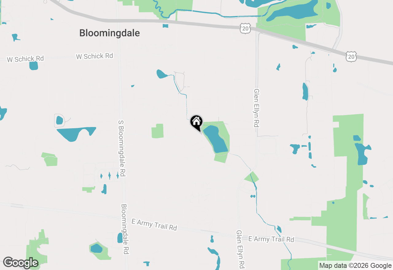 Map of 223 Willow Lane, Bloomingdale, IL 60108