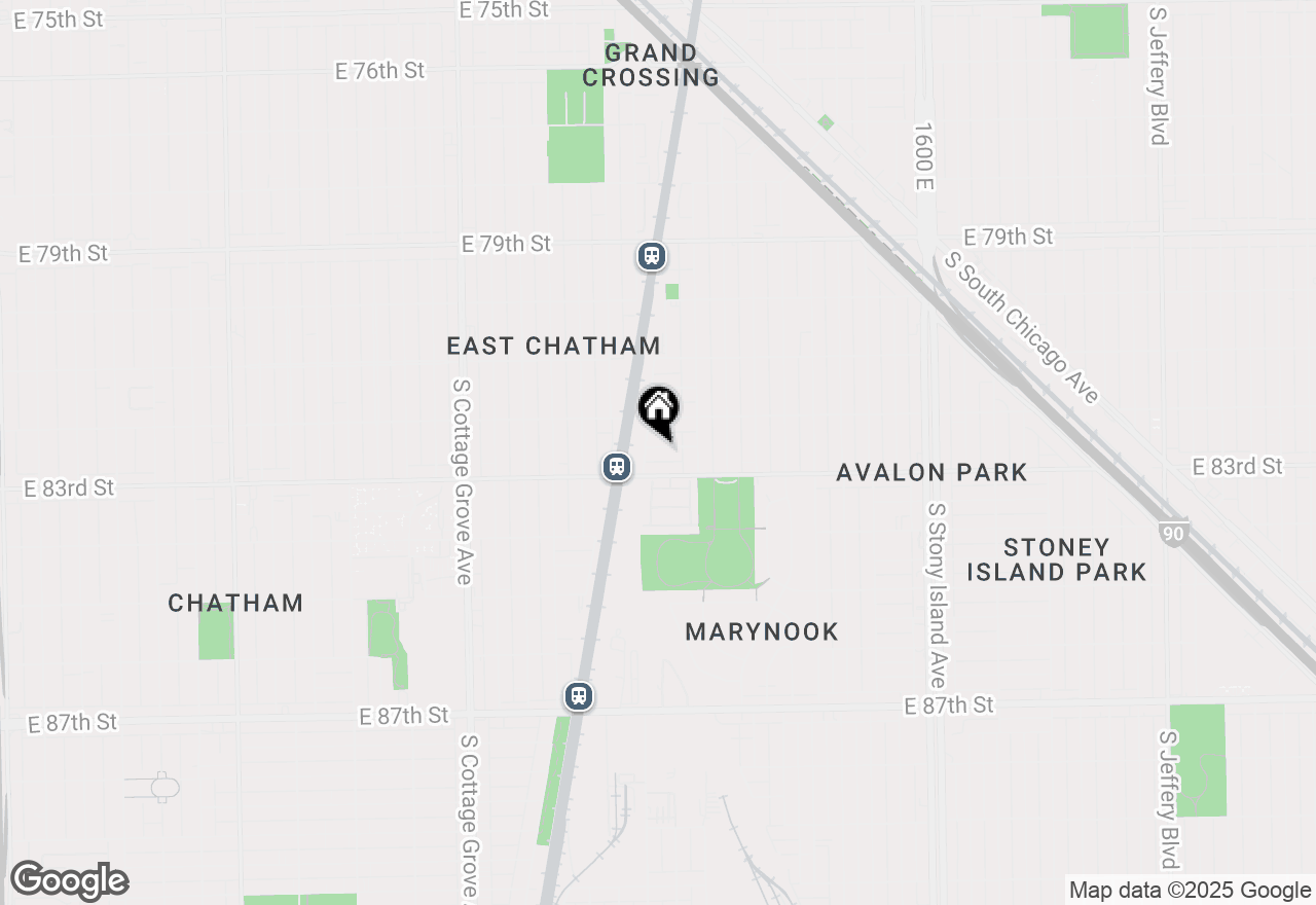 Map of 1117 E 82nd Place, Chicago, IL 60619