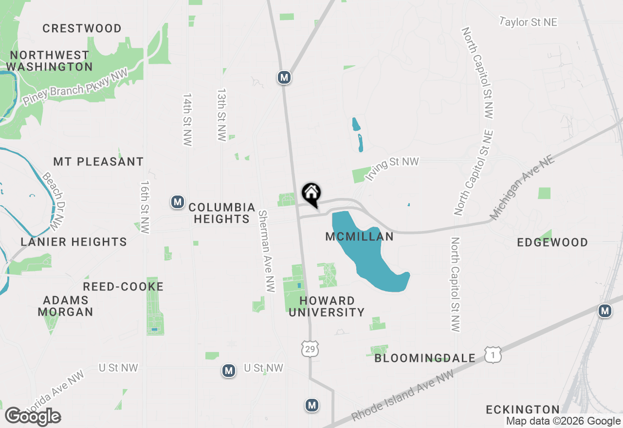 Map of 531 Harvard Street Nw #2, Washington, DC 20001