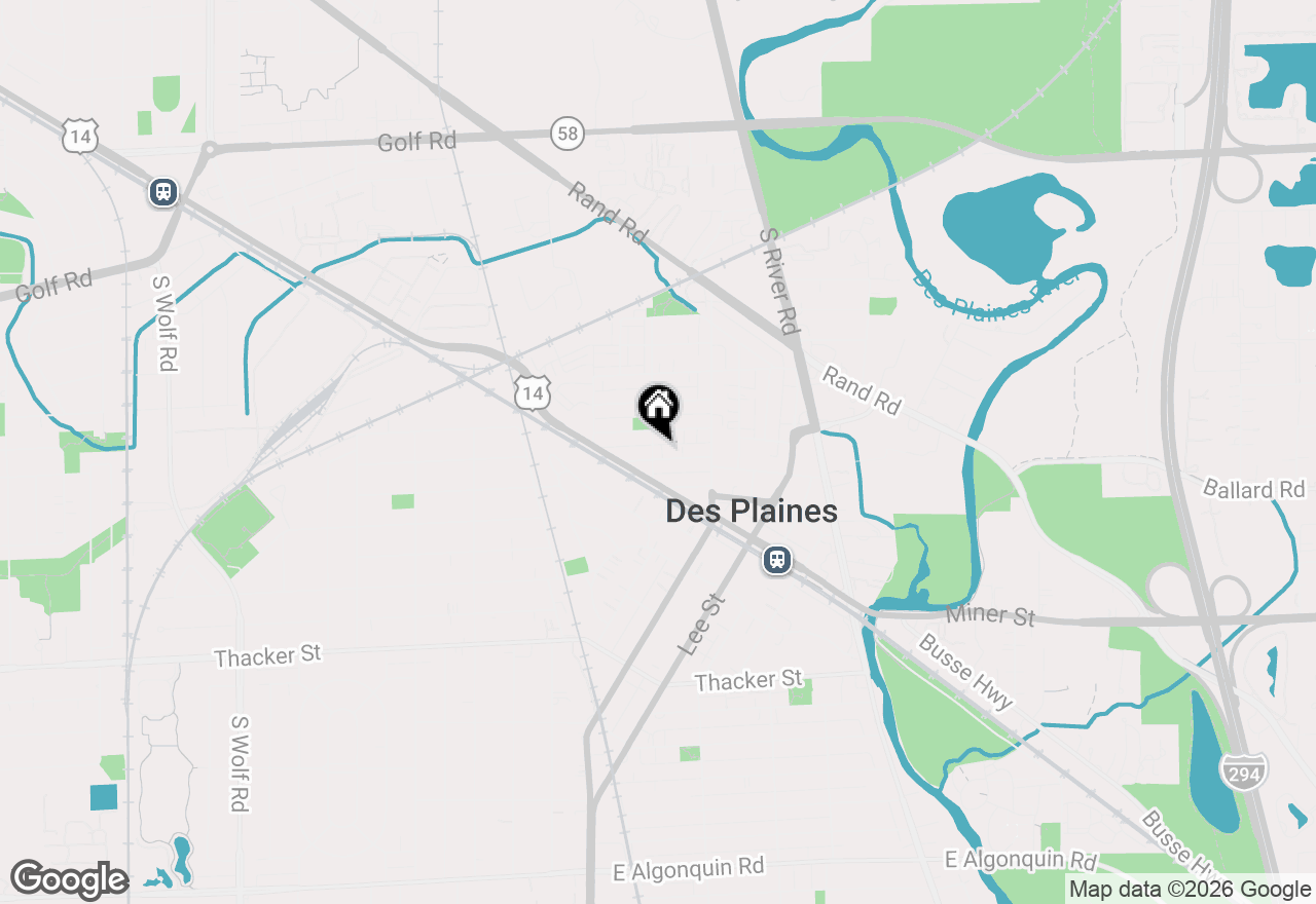Map of 1308 Perry Street #B, Des Plaines, IL 60016