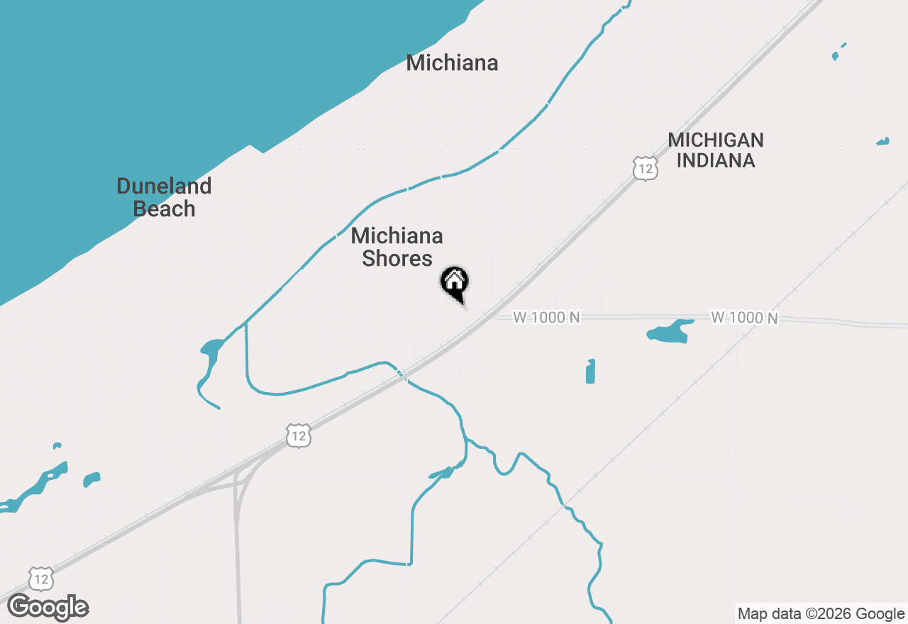 Map of 424 Dreamwold Way, Michiana Shores, IN 46360