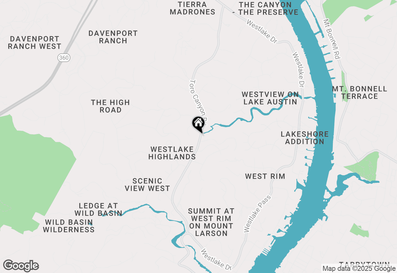 Map of 2602 Toro Canyon Rd, Austin, TX 78746