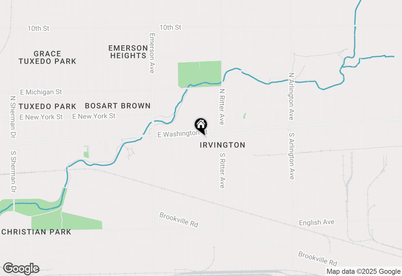 Map of 23 S Downey Avenue, Indianapolis, IN 46219