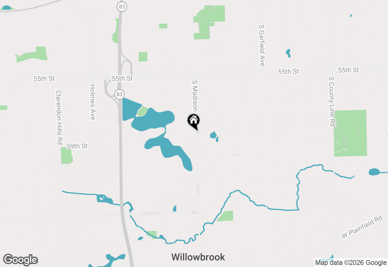 Map of 5810 S Madison Street, Hinsdale, IL 60521