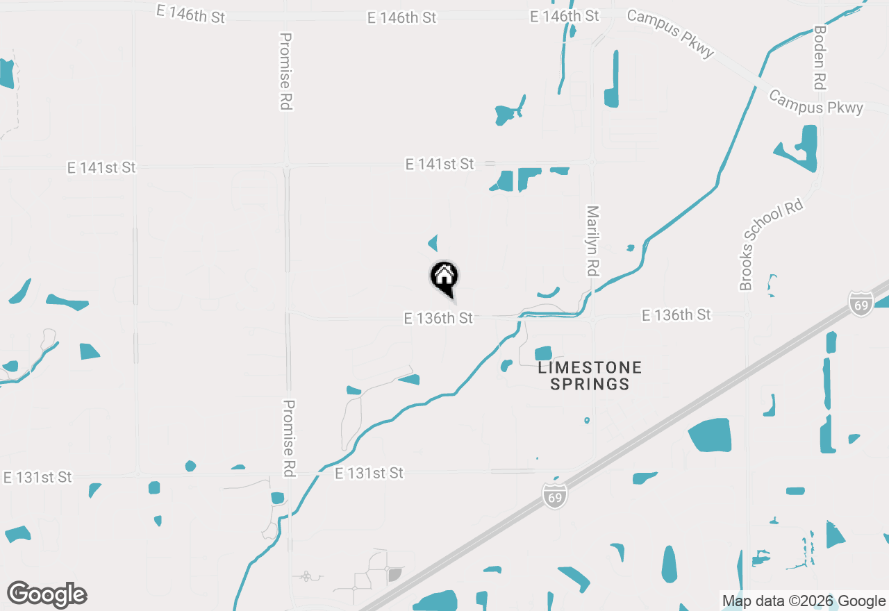 Map of 13634 Arielle Drive, Fishers, IN 46038