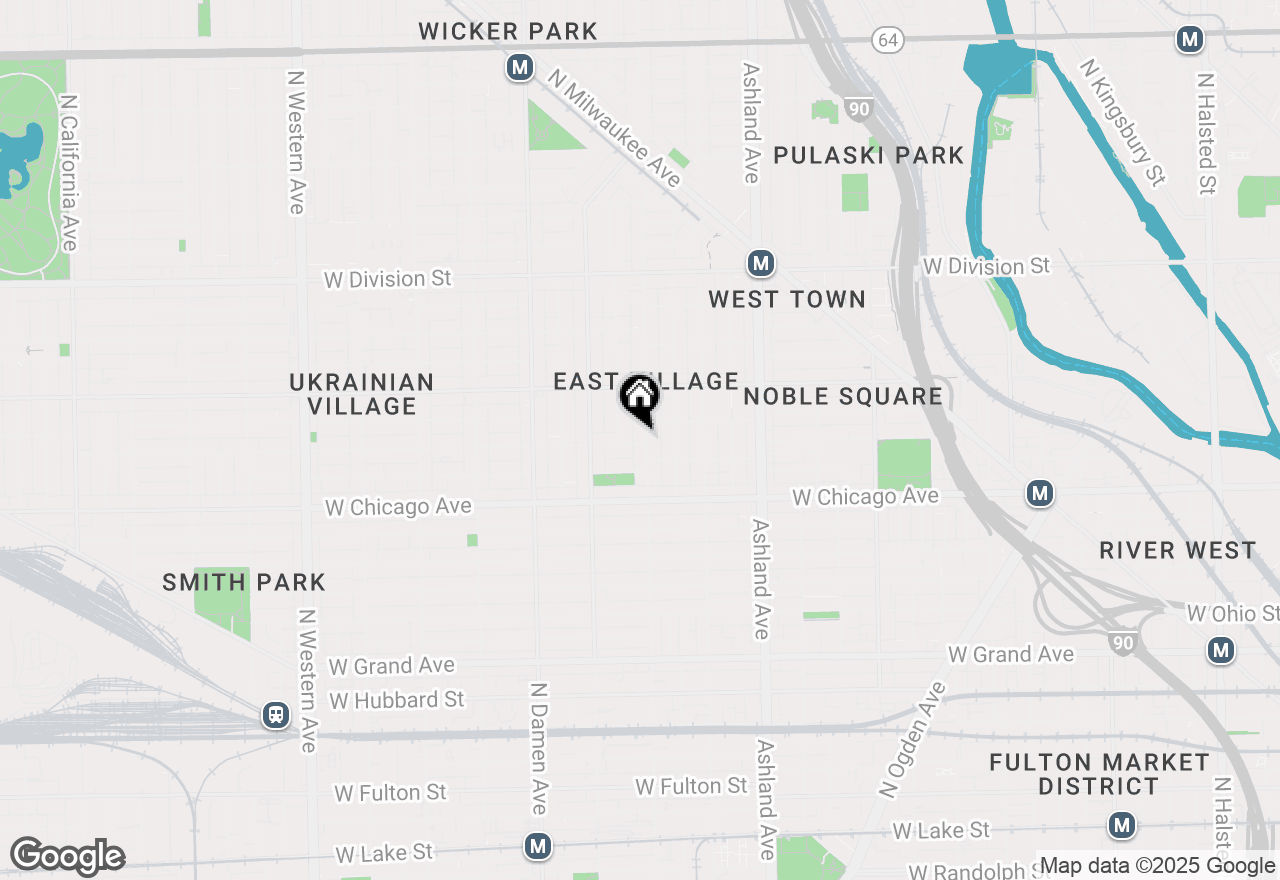 Map of 900 N Wood Street #3N, Chicago, IL 60622