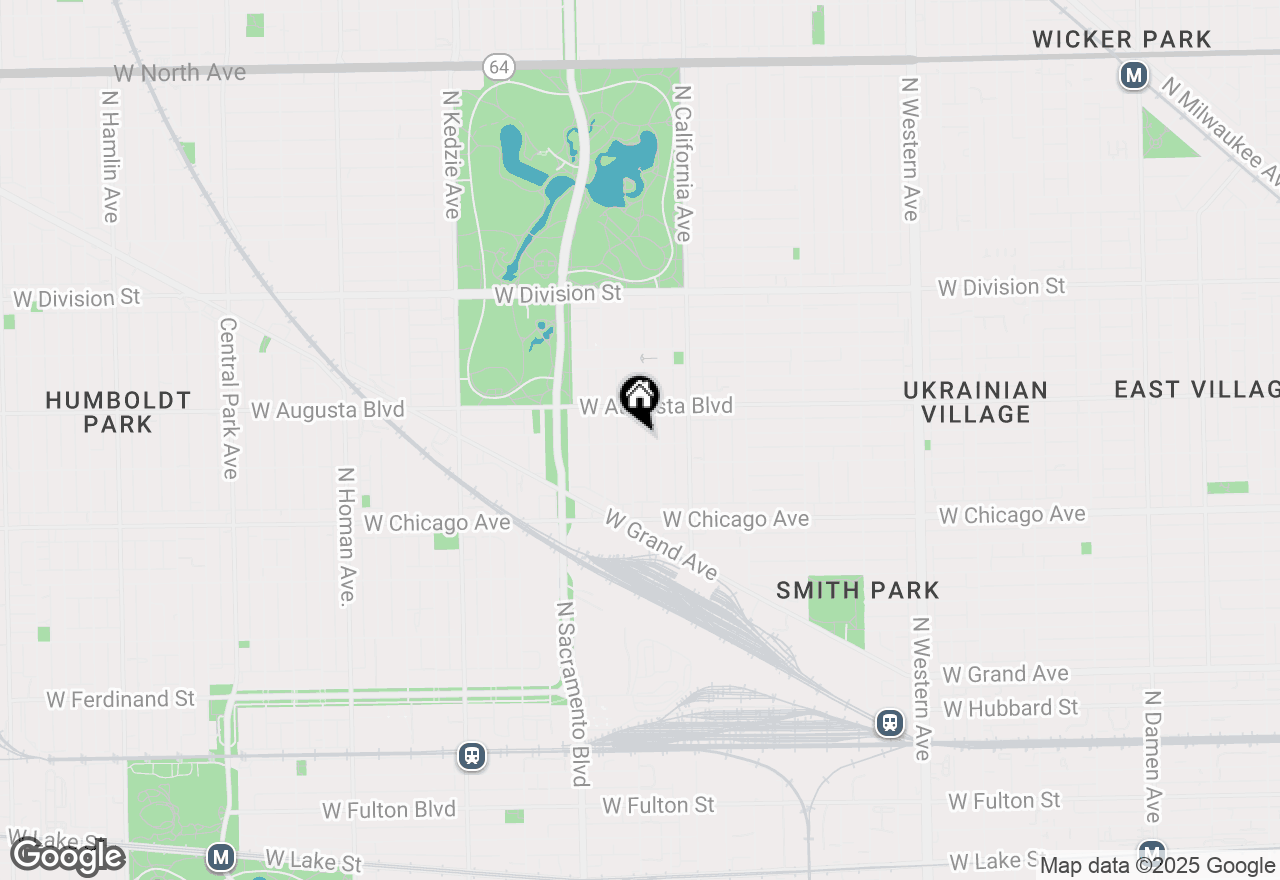 Map of 901 N Francisco Avenue #1R, Chicago, IL 60622