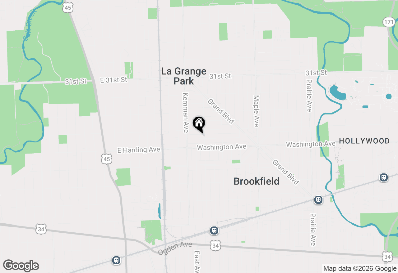Map of 9512 Jefferson Avenue, Brookfield, IL 60513