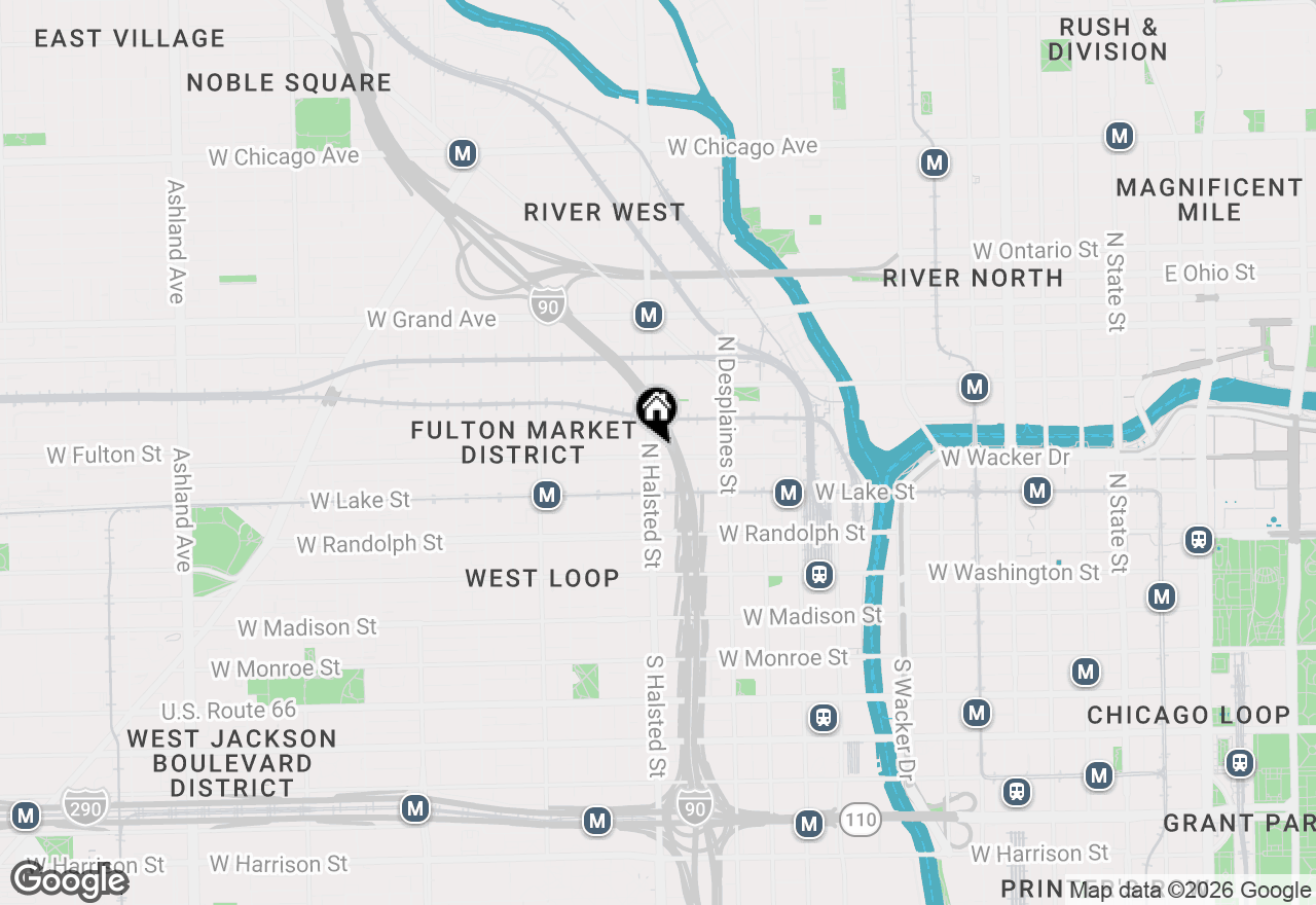 Map of 740 W Fulton Street #1306, Chicago, IL 60661