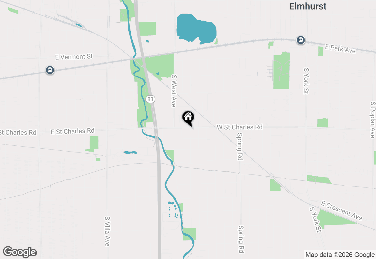 Map of 366 S Sunnyside Avenue, Elmhurst, IL 60126