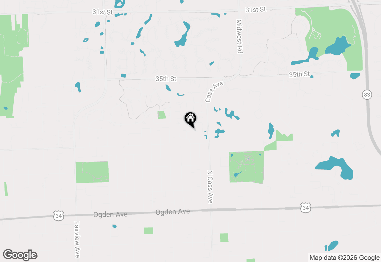 Map of 120 White Birch Lane, Westmont, IL 60559