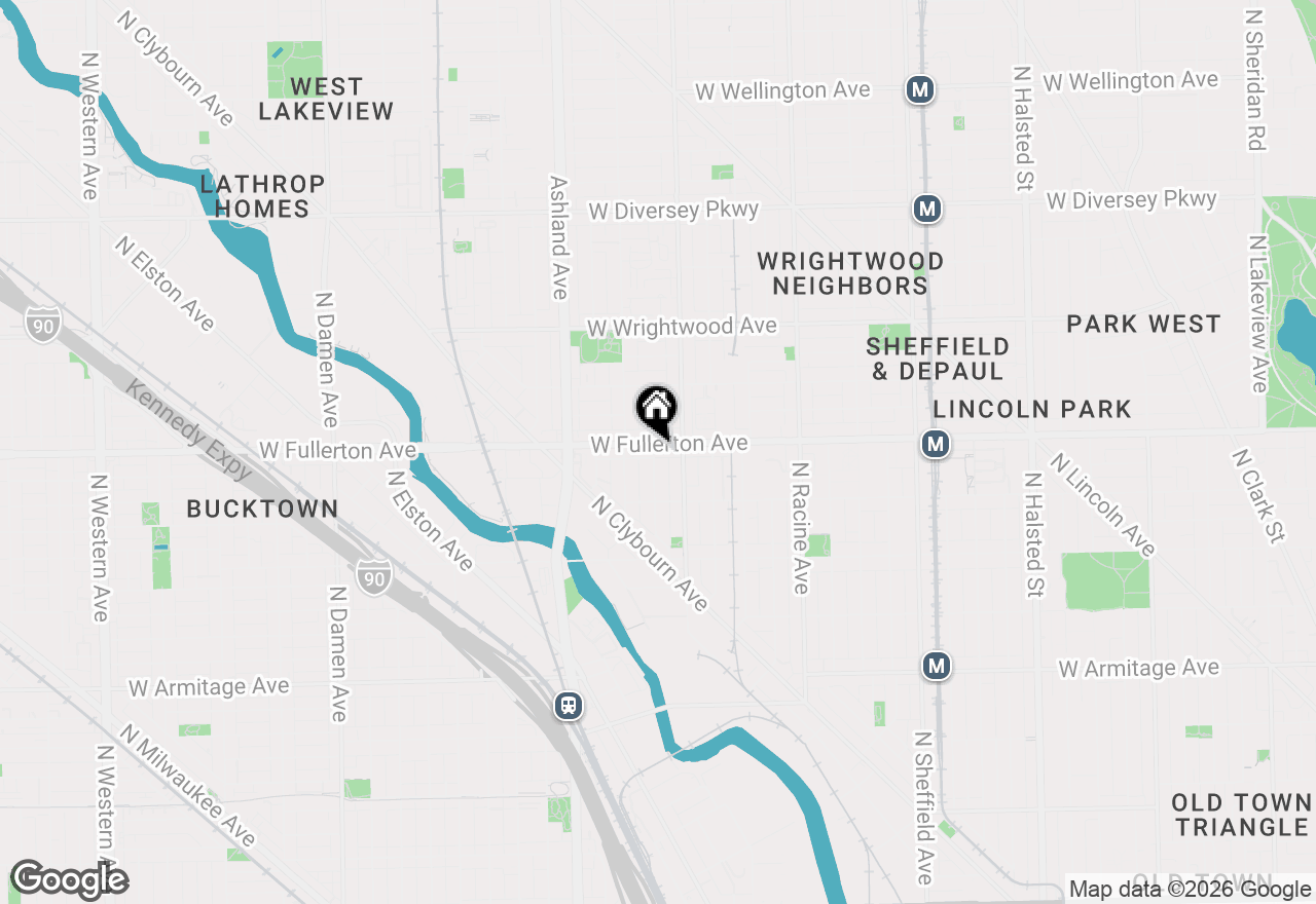 Map of 1425 W Fullerton Avenue #2N, Chicago, IL 60614