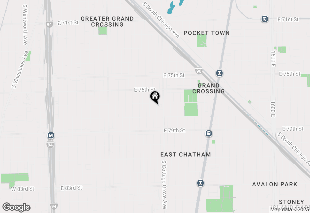 Map of 7712 S Evans Avenue, Chicago, IL 60619
