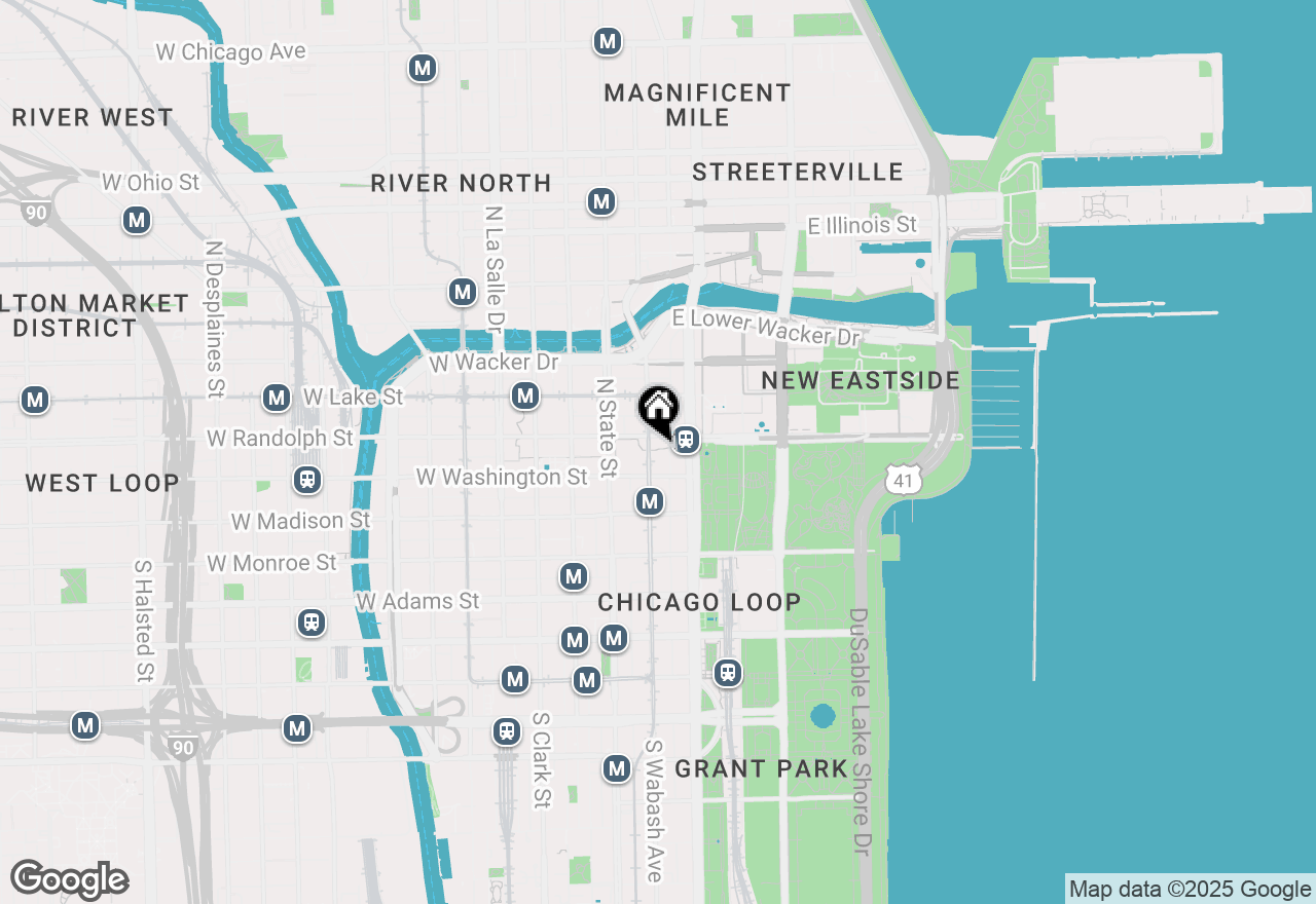 Map of 130 N Garland Court #4302, Chicago, IL 60602