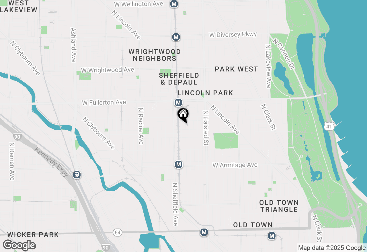 Map of 2227 N Bissell Avenue #2, Chicago, IL 60614