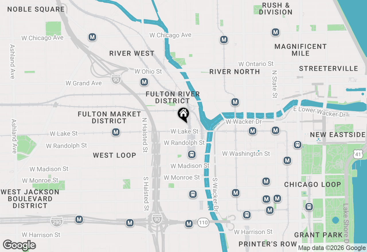 Map of 226 N Clinton Street #106, Chicago, IL 60661