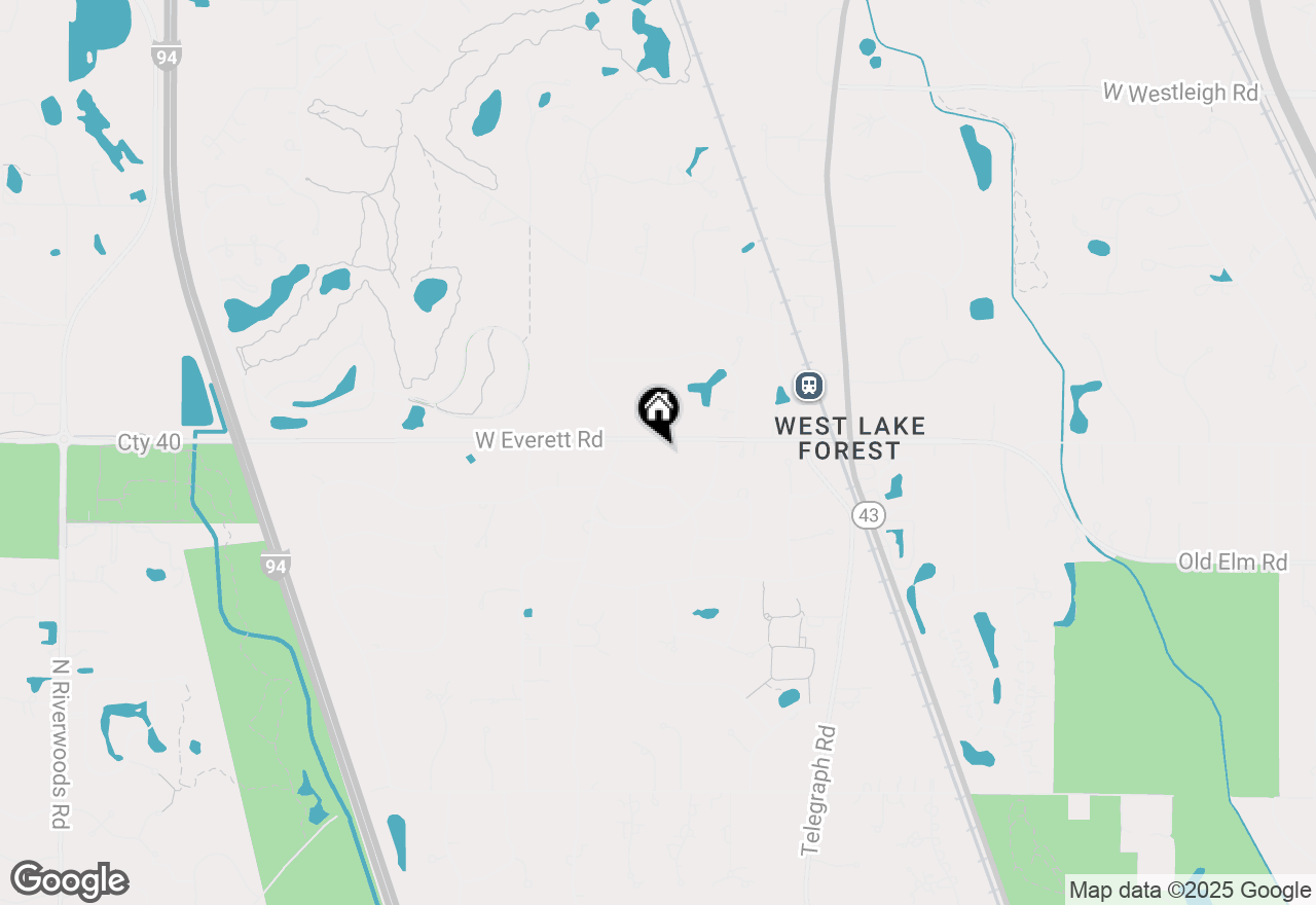 Map of 1401 W Everett Road, Lake Forest, IL 60045