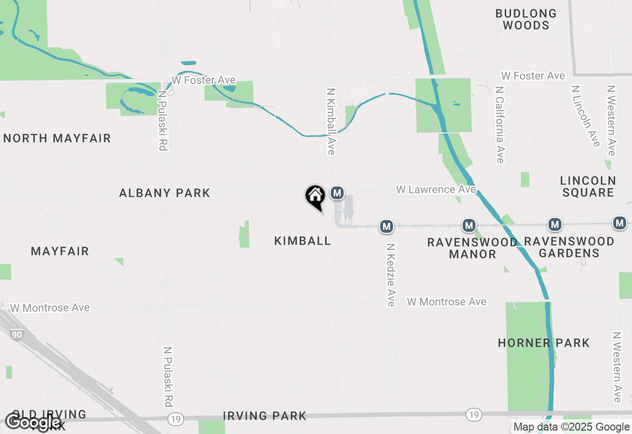 Map of 3436 W Leland Avenue #1W, Chicago, IL 60625