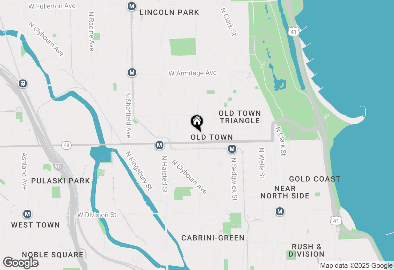 Map of 1618 N Larrabee Street, Chicago, IL 60614