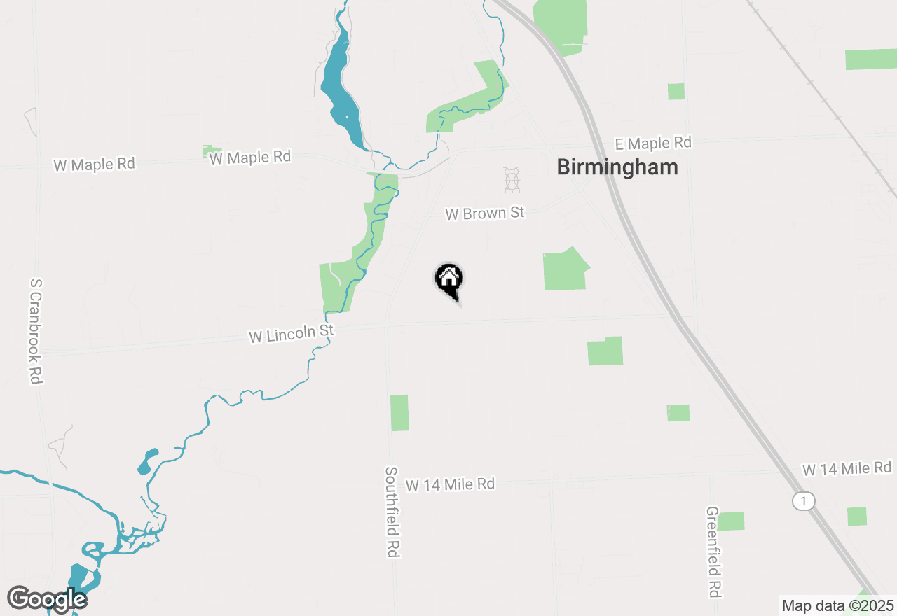 Map of 591 Wallace Street, Birmingham, MI 48009