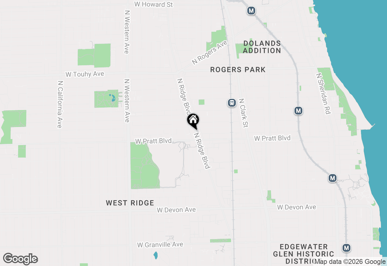 Map of 6826 N Ridge Boulevard #302, Chicago, IL 60645