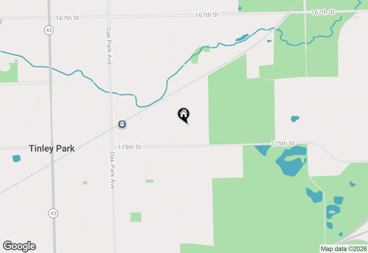 Map of 17345 Ulster Drive, Tinley Park, IL 60477