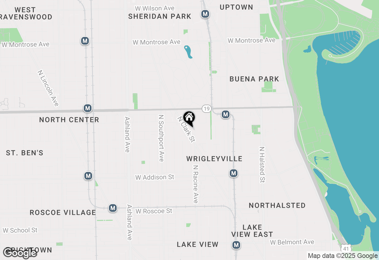 Map of 3839 N Clark Street #203, Chicago, IL 60613