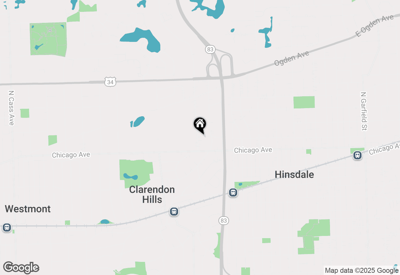 Map of 219 Middaugh Road, Clarendon Hills, IL 60514