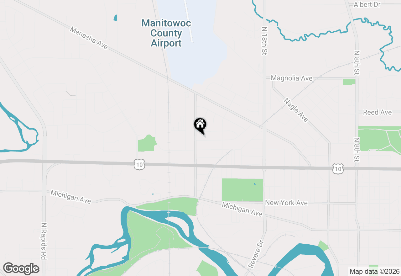 Map of 2224 Markham St, Manitowoc, WI 54220