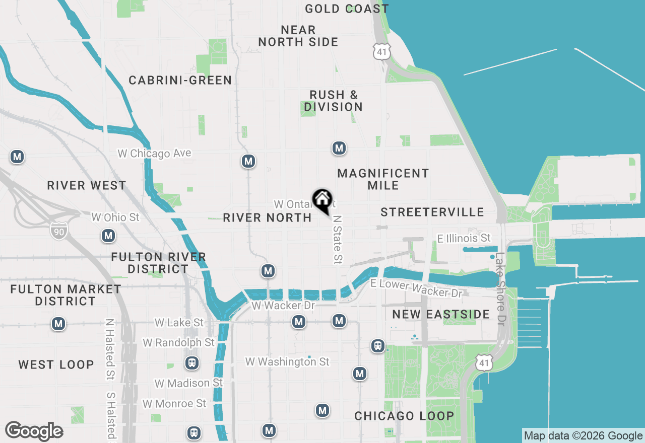 Map of 545 N Dearborn Street #3301, Chicago, IL 60654