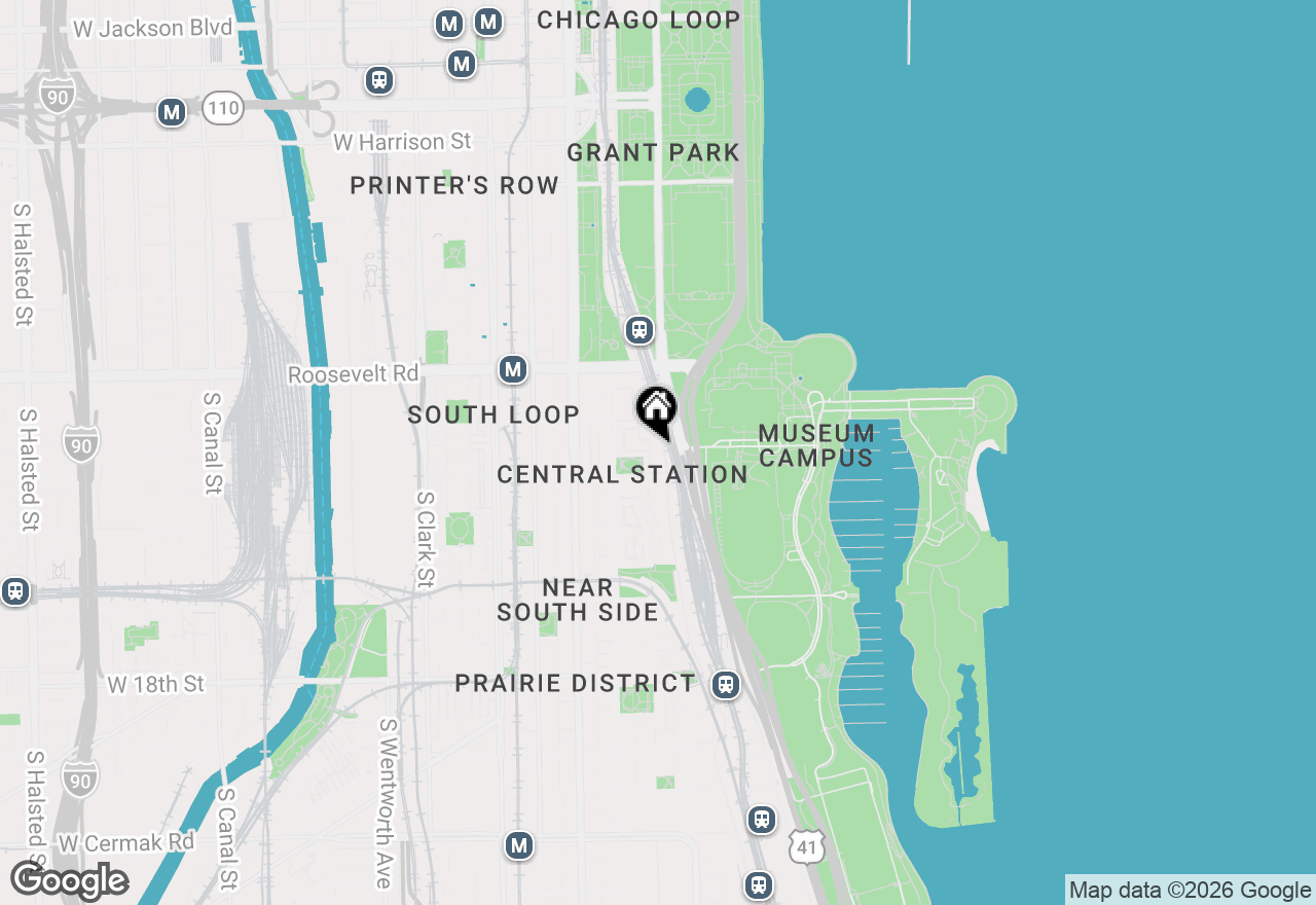 Map of 1335 S Prairie Avenue #1702, Chicago, IL 60605