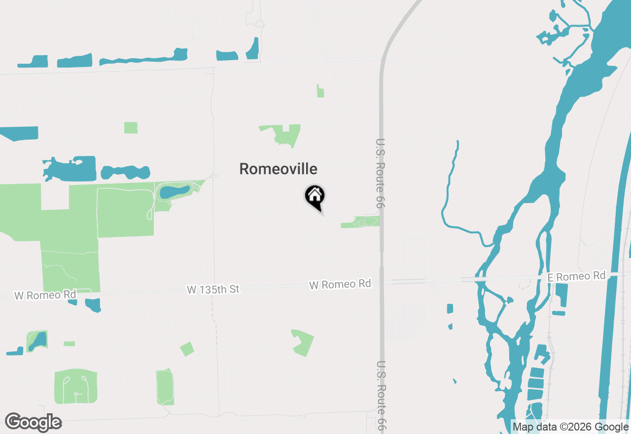 Map of (Address confidential), Romeoville, Illinois 60446
