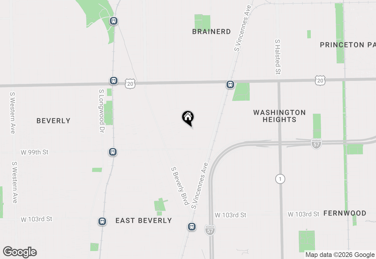 Map of 1328 W 98th Street, Chicago, IL 60643