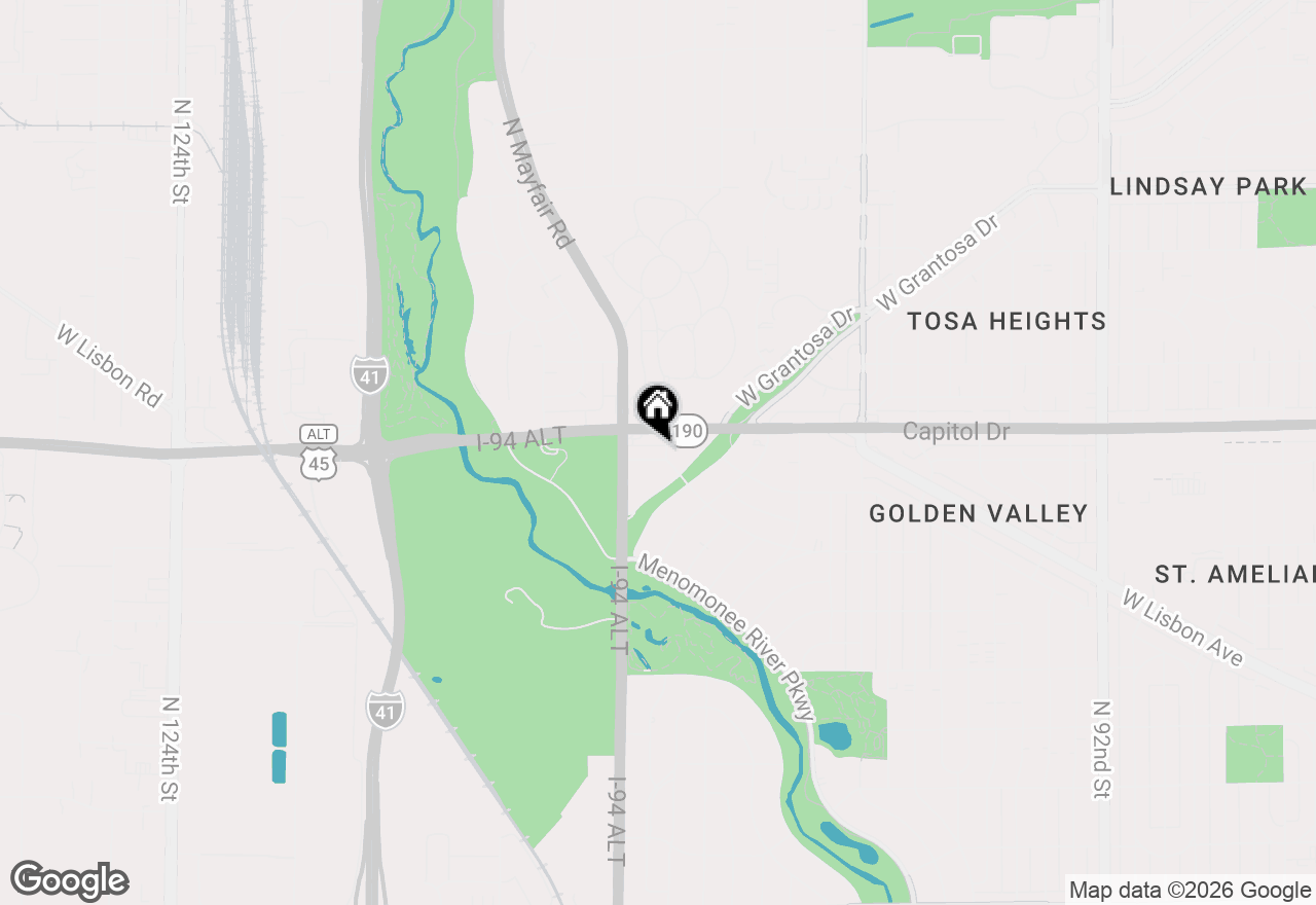 Map of 10708 W York Pl, Wauwatosa, WI 53222