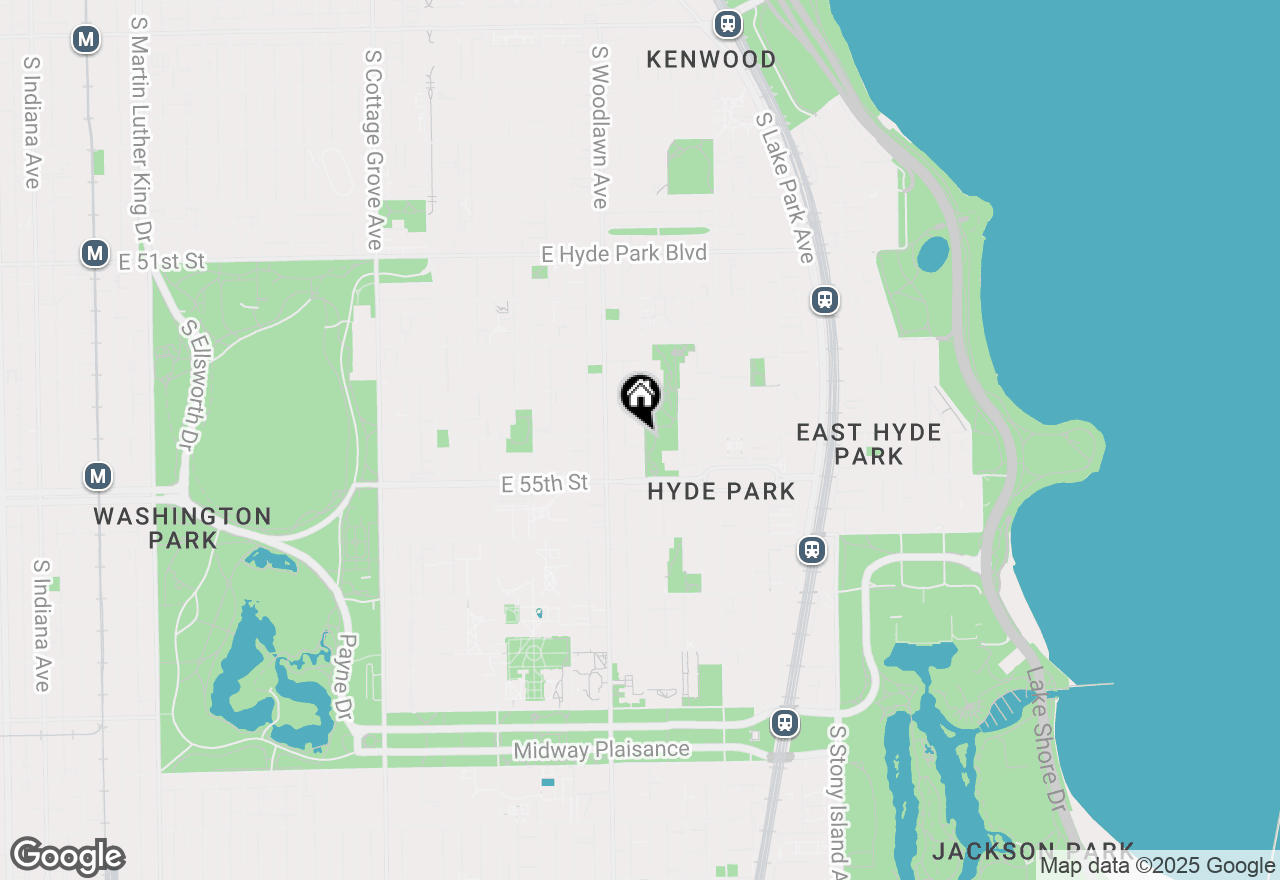 Map of 5456 S Kimbark Avenue #1W, Chicago, IL 60615