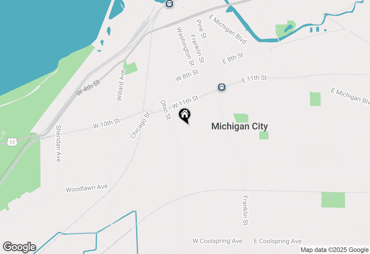 Map of 1407 Manhattan Street, Michigan City, IN 46360