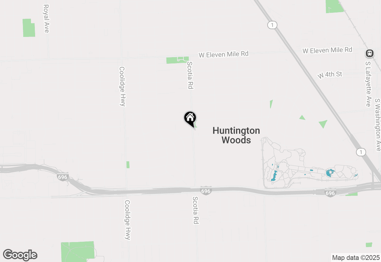 Map of 12711 Vernon Avenue, Huntington Woods, MI 48070