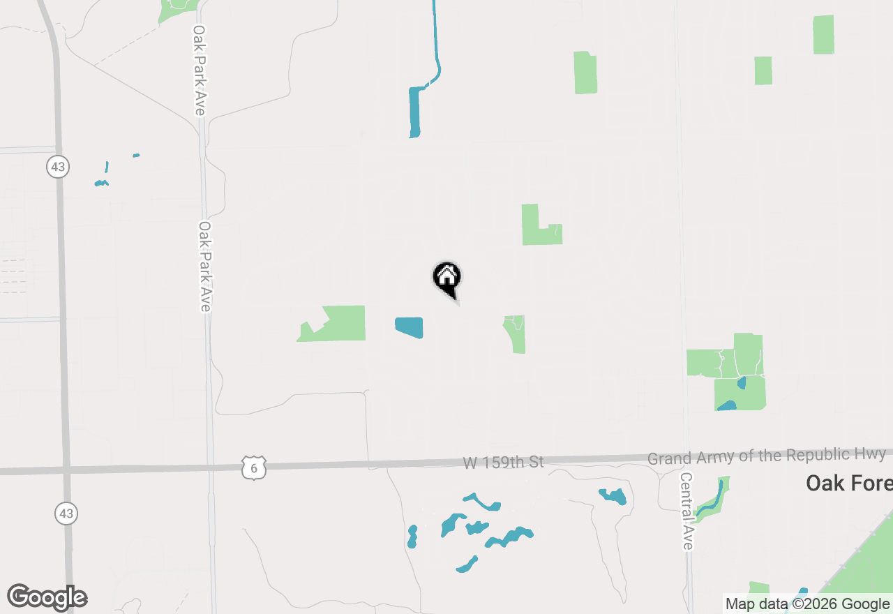 Map of 6151 Victoria Drive, Oak Forest, IL 60452