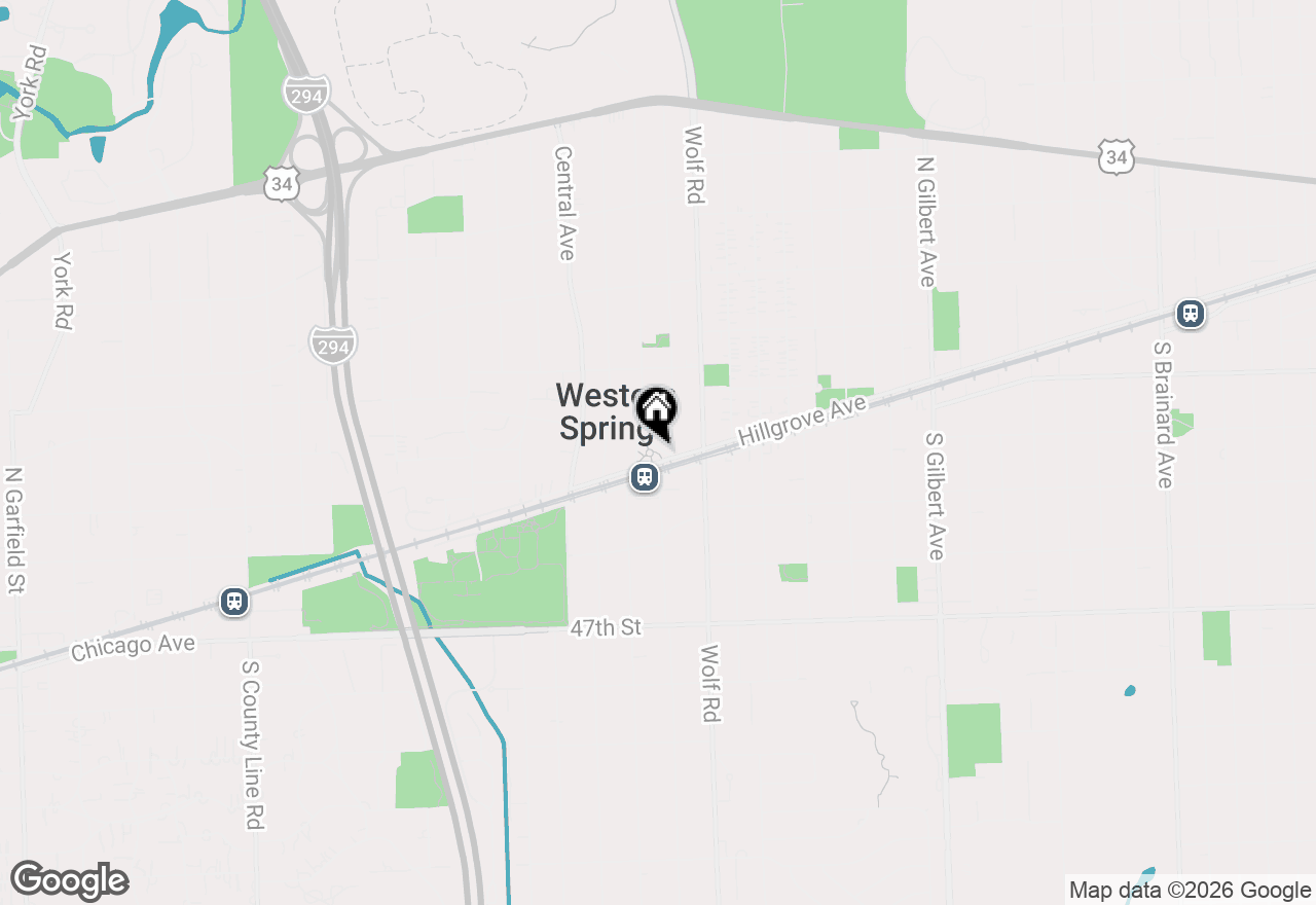 Map of (Address confidential), Western Springs, Illinois 60558